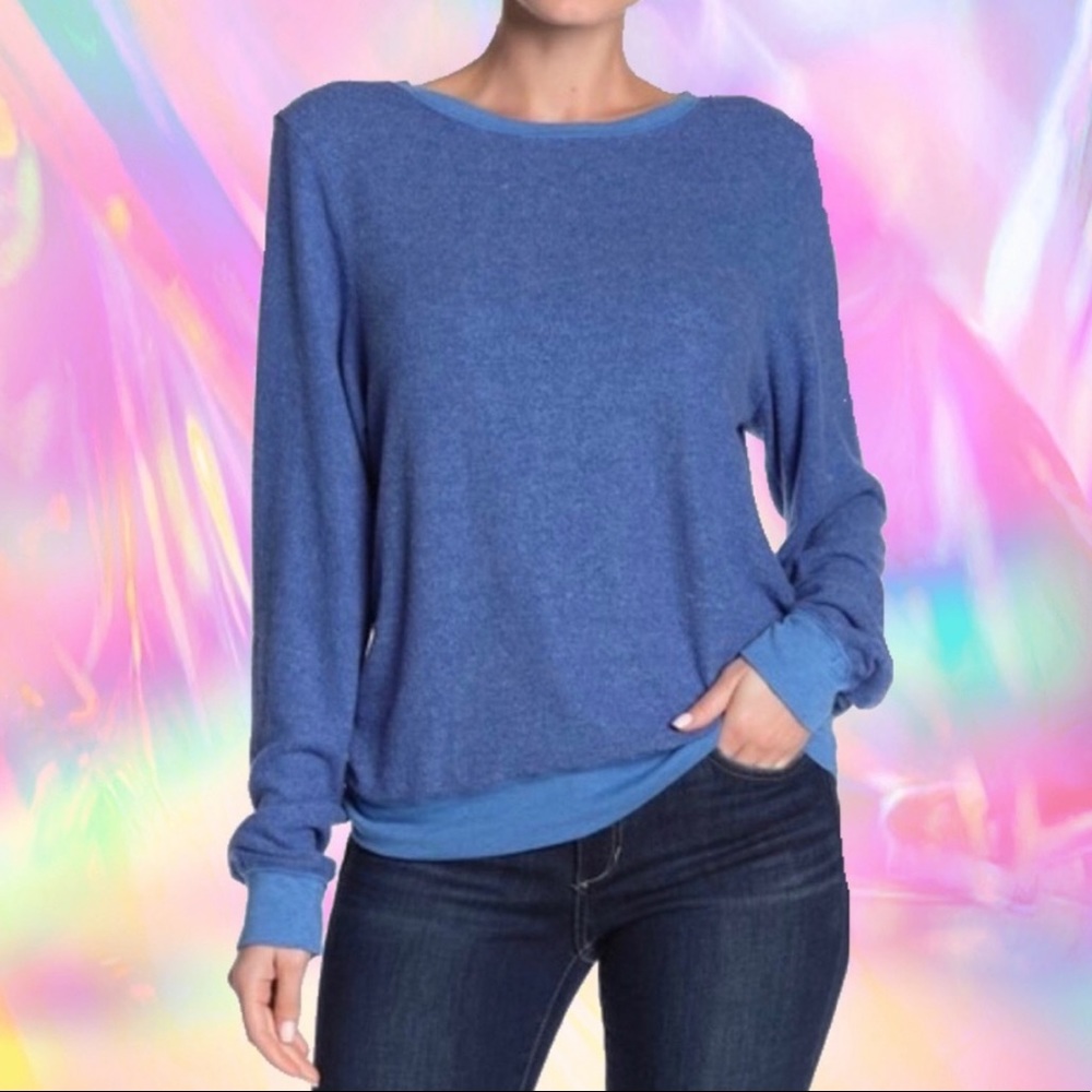 WILDFOX Baggy Beach Jumper in Cobalt